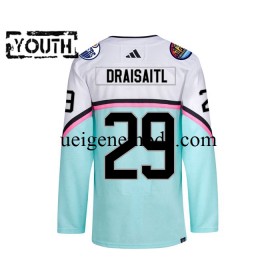 Kinder Edmonton Oilers Eishockey Trikot LEON DRAISAITL 29 2023 All-Star Adidas Weiß Authentic
